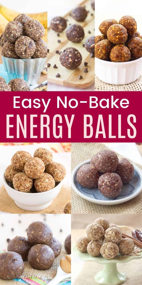 Bake Snacks, Kids Snack Food, Energy Balls Healthy, Energy Food, Healthy Treats Recipes, Energy Ball Recipe, No Bake Snacks, On The Go Snacks, Kale Chips