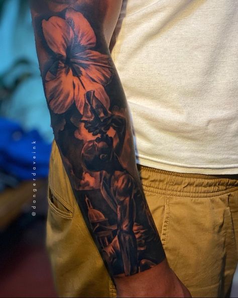 Neg Mawon Tattoo, Haitian Art Tattoo, Forearm Tattoo Men Sleeve Design, 1804 Haiti Tattoo, African American Tattoos Men, Ghanaian Tattoo Ideas, Haitian Tattoos For Women, Solidarity Tattoo, Haitian Tattoo Ideas Haiti