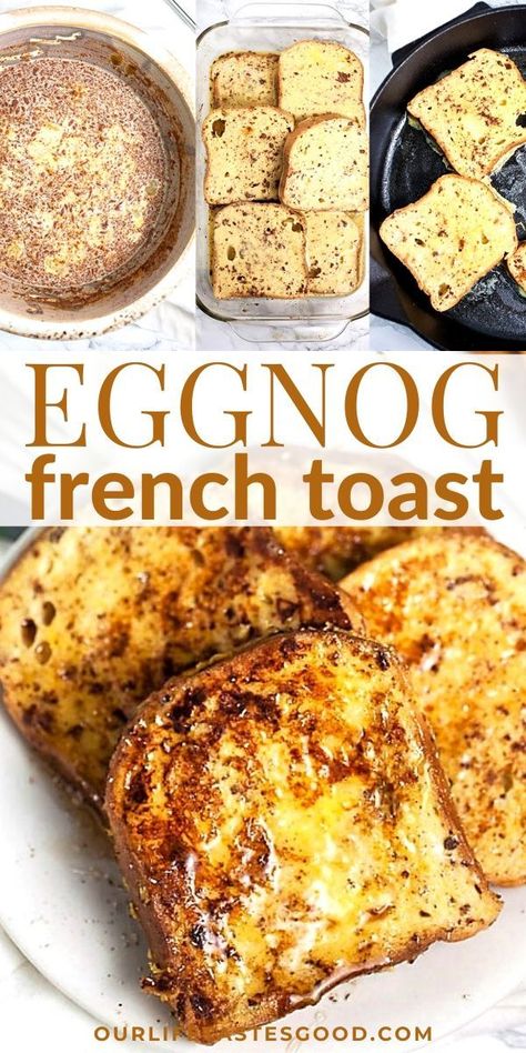 Festive Breakfast, Easy Eggnog, Eggnog French Toast, Classic French Toast, French Toast Breakfast, Christmas Morning Breakfast, Eggnog Recipe, Holiday Breakfast, What's For Breakfast