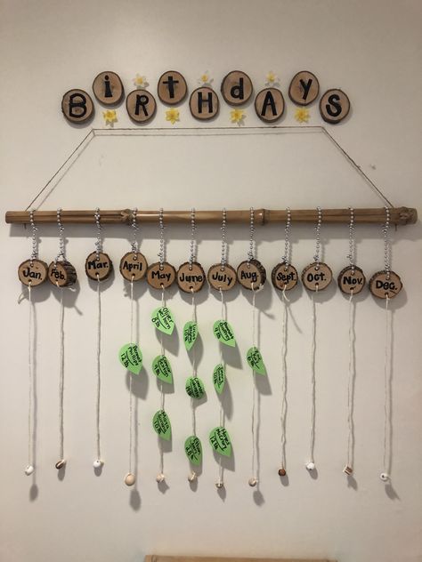 Montessori Classroom Decor Reggio Emilia, Reggio Inspired Classrooms Decor, Montessori Birthday Board, Reggio Alphabet Display, Birthday Wall Daycare, Natural Classroom Decor Reggio Inspired, Montessori Classroom Decor Ideas, Reggio Bulletin Boards, Reggio Birthday Display