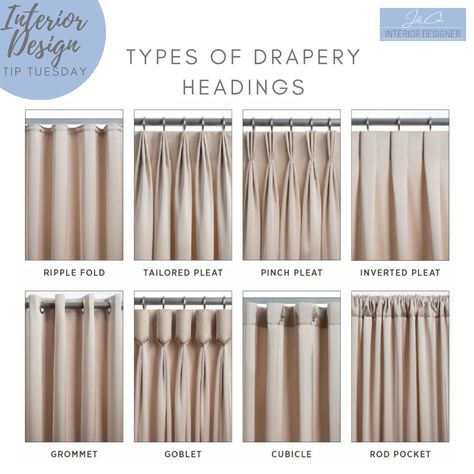 French Pleat Curtains, Curtains Living Room Modern, Drapery Styles, Pleated Drapery, Salmon River, Pleat Curtains, Drapery Designs, Living Room Curtains, Pinch Pleat Curtains