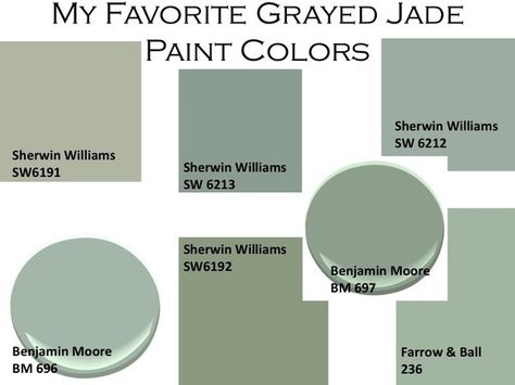 Green gray Jade Paint, Exterior Paint Colours, Grayed Jade, Exterior Gray Paint, Jade Wedding, Best Exterior Paint, Antique Jade, Green Paint Colors, Sherwin Williams Paint Colors