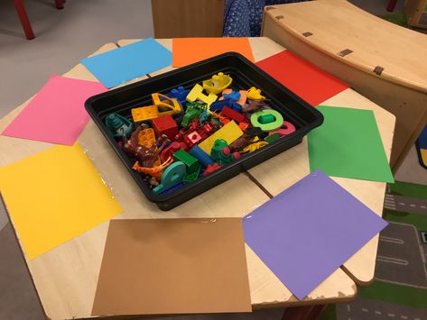 EYFS colour sorting activity Colour Exploration Preschool, Maths Sorting Activities Eyfs, Colour Display Eyfs, Colours Eyfs, Colour Provocations, Colour Provocations Kindergarten, Colour Monster Maths Eyfs, Sorting Activity Preschool, Colour Activities Eyfs