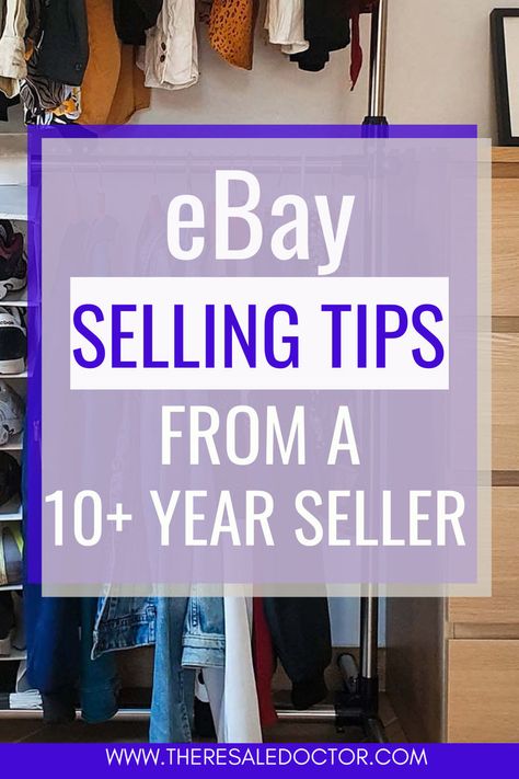 clothes handing in a closet - text reads: eBay Selling Tips From A 10+ Year Seller. Selling Used Clothes Online, Reselling Tips, Selling Used Clothes, Pricing Strategies, Ebay Selling Tips, Reselling Clothes, Price Strategy, Best Clothing Brands, Ebay Hacks