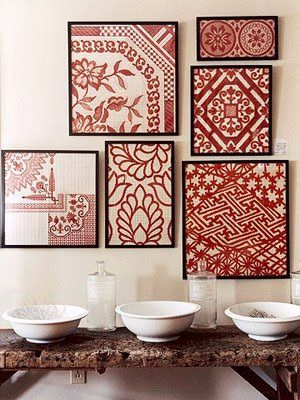 Blank Wall Solutions, Picture Gallery Wall, Diy Wand, Creative Wall Art, Budget Decorating, Deco Originale, Pola Sulam, Creative Wall, Framed Fabric