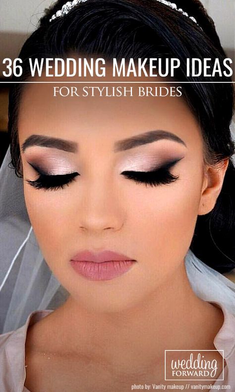 Wedding Hairstyles And Makeup, Makeup Tutorial For Brown Eyes, Perfect Wedding Makeup, Amazing Wedding Makeup, Elegantes Makeup, Make Up Designs, Gorgeous Wedding Makeup, Wedding Eyes, Wedding Makeup Bride