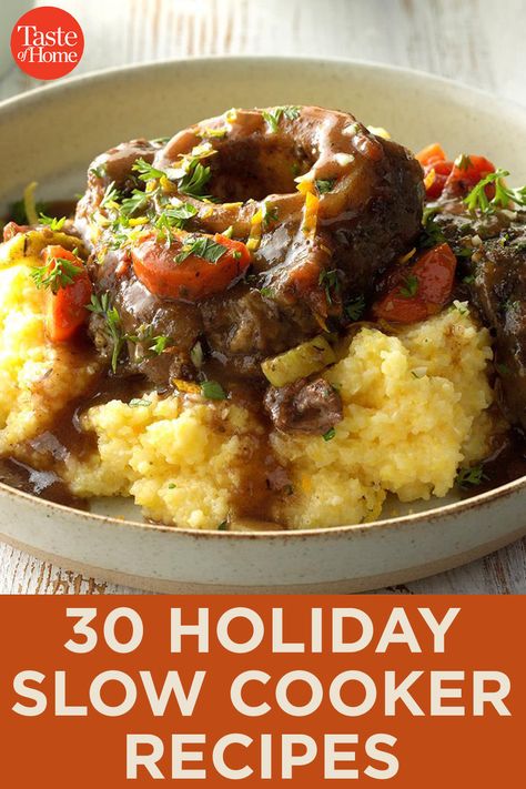 30 Holiday Slow Cooker Recipes 5 Star Slow Cooker Recipes, Fancy Slow Cooker Recipes Dinners, Slowcooker Fall Recipes, Christmas Dinner Ideas Slow Cooker, Slow Cooker Easter Recipes, Elegant Crockpot Meals, Easy Crockpot Christmas Dinner, Fancy Slow Cooker Recipes, Slow Cooker Recipes Christmas