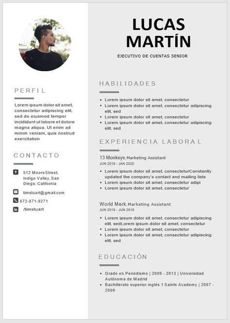 Las 20 mejores plantillas de curriculum vitae en Word para 2022 Curriculum Vitae Template Free, Curriculum Vitae Design, Curriculum Template, It Cv, Cv Inspiration, Cv Words, Curriculum Vitae Template, Career Vision Board, Creative Cv