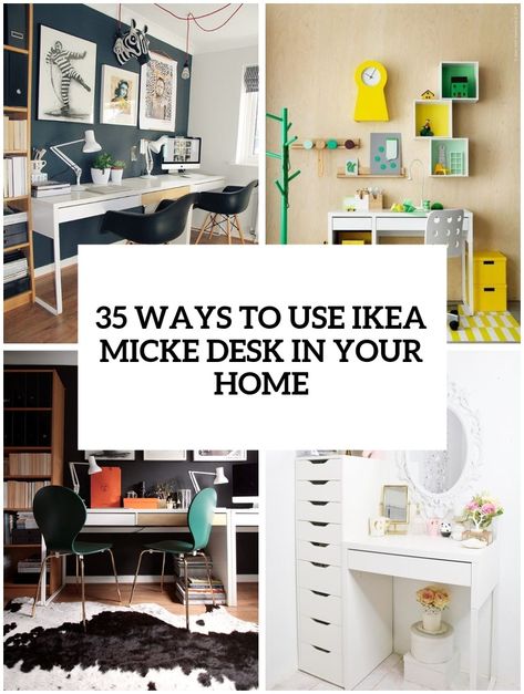 ways to use ikea micke desk in your home cover Desk Ideas Ikea, Ikea Study Desk, Boys Bedroom Organization, Ikea Study, Ikea Micke Desk, Ikea Micke, Micke Desk, Ikea Kids Room, Ikea Desk Hack