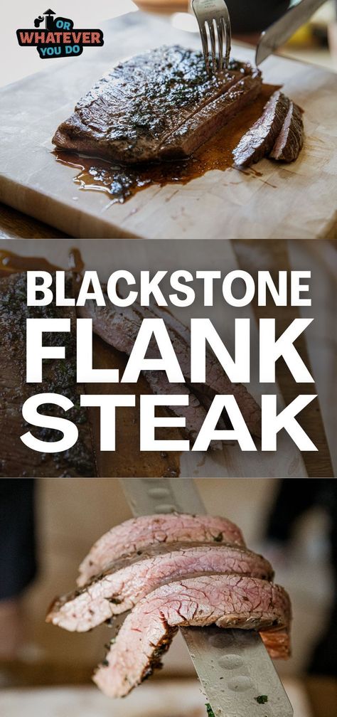 Blackstone Flank Steak Smoked Baked Potatoes, Flap Steak, Steak In Oven, Outdoor Cooking Recipes, Blackstone Recipes, Steak Kabobs, Flank Steak Recipes, Griddle Recipes, Flat Iron Steak