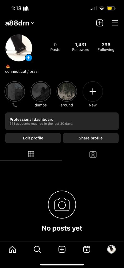 Dark Mode Iphone Layout, Dark Iphone Layout, Dark Ios Layout, Instagram Profile Ideas, Highlight Ig, Profile Ideas, Minimalist Iphone, Phone Layout, Phone Inspiration