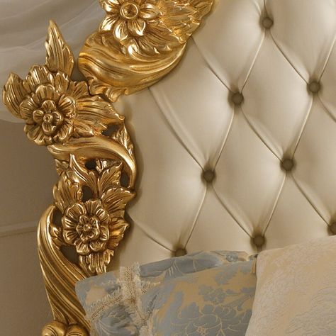 Golden Bed, Golden Furniture, French Style Bed, Dressing Design, Guest Room Bed, Royal Furniture, Gold Furniture, Luxury Bedroom Design, Style Bed