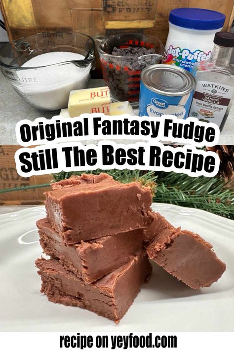 Original Fantasy Fudge Recipe - The... - Home, Garden & DIY Jiff Fudge Recipe, Grandmas Fudge Recipes, Recipe For Fudge Condensed Milk, Kraft Marshmallow Creme Fudge, Fanny May Fudge Recipe, Peanut Butter Fudge With Fluff Recipe, Paula Deens Fudge Recipe, Best Ever Peanut Butter Fudge, 7 Minute Fudge Recipe