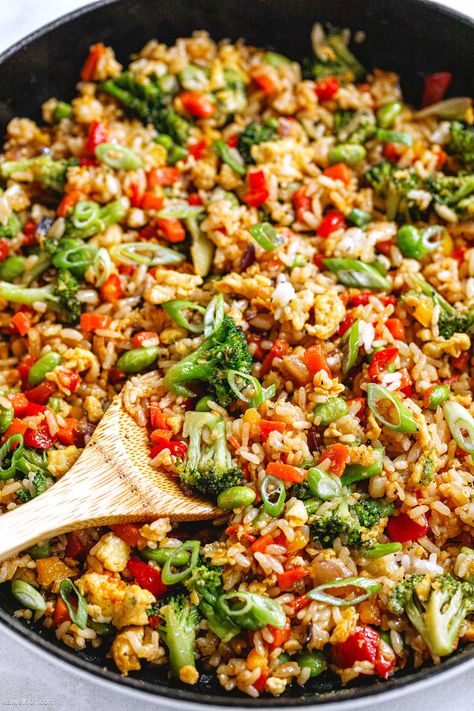 Recipes Asparagus, Healthy Rice Recipes, Veggie Fried Rice, Rice Side Dish Recipes, Healthy Rice, Rice Recipes For Dinner, Vegetable Fried Rice, Raw Recipes, Quick Healthy Dinner