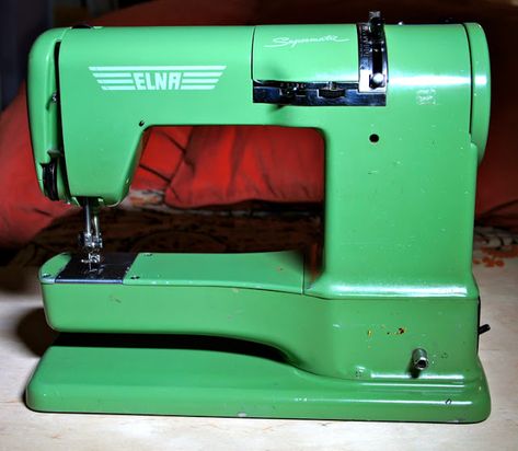 UCanSew2: Elna Supermatic and Cam Embroidery Kids Sewing Machine, Vintage Sewing Notions, Antique Sewing Machines, Vintage Sewing Machine, Vintage Sewing Machines, Vintage Soul, Decanter Set, Needle Book, Sewing Rooms