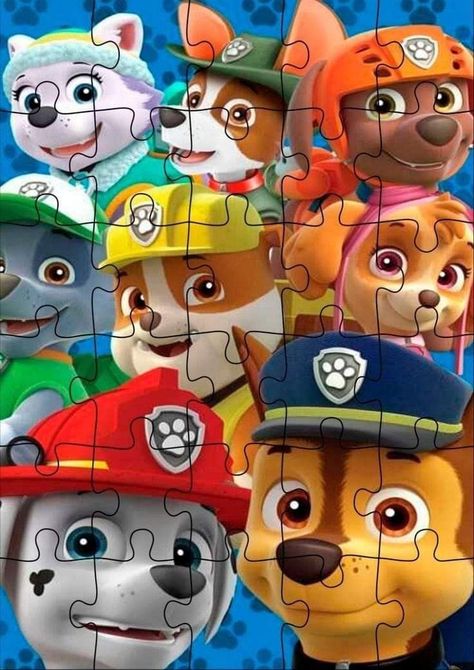 Imprimibles Paw Patrol, Craft Paper Wrapping, Paw Patrol Characters, Preschool Activities Toddler, Puzzle Games For Kids, Paw Patrol Party, Paw Patrol Birthday, Dog Party, Baby Shower Cookies