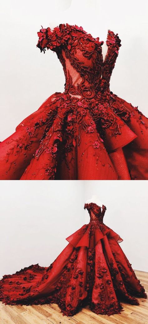 Debut Gowns, Red Ball Gowns, Masquerade Ball Gowns, Prom Dresses Red, Red Ball Gown, Prom Dress Evening, Red Ball, Gowns Prom, Ball Gowns Evening