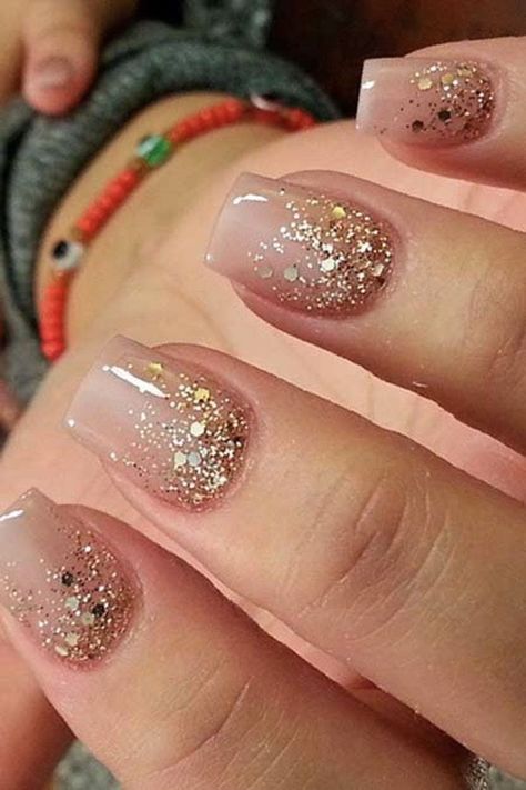 Simple Elegant Nails, Makeup Nails Designs, Gold Glitter Nails, Tree Nails, Nails Square, Christmas Nail Art Designs, Super Nails, Trendy Nail Art, Trendy Nail Design