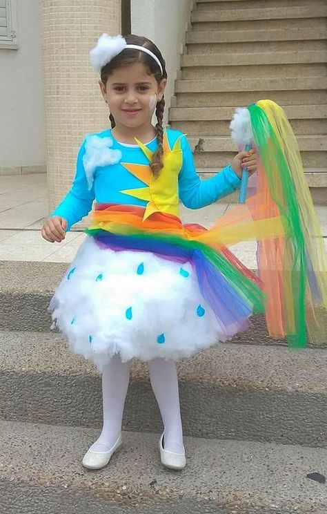 Kids Rainbow Costume, Toddler Rainbow Costume, Rainbow Costume Women, Rainbow Costume Kids, Diy Rainbow Costume, Rainbow Costume Diy, Carnaval Kids, Rainbow Dress Up, Rainbow Halloween Costume