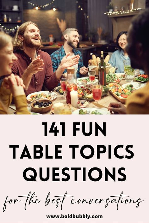 table topics questions Fun Conversation Topics, Dinner Party Questions, Table Topics Questions, Dinner Table Games, Starters For Dinner, Dinner Conversation Starters, Funny Conversation Starters, Family Conversation Starters, Party Questions