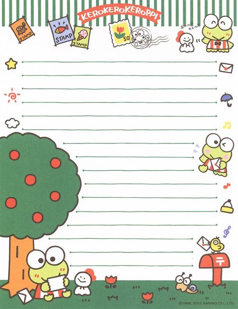 Letter Paper Printable, Kawaii Printables, Memo Pad Design, Hello Kitty Printables, Writing Paper Printable Stationery, Note Writing Paper, Writing Paper Printable, Memo Paper, Pen Pal Letters