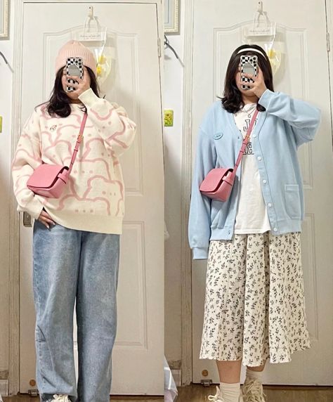 #plussize #plussizefashion #fashion #koreanstyle #pastel #cute #softcore #pastel Cute Korean Outfits Plus Size, Korean Fashion For Plus Size, Cute Pastel Outfits Plus Size, Plus Korean Fashion, Plus Size Ideas Outfits, Korean Casual Outfits Plus Size, Korean Fall Outfits Plus Size, Soft Outfits Plus Size, Plus Size Asian Style