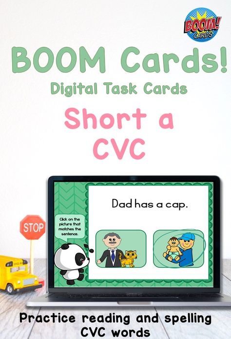 Words To Spell, Spelling Cvc Words, Phonics Resources, Short Sentences, Homeschool Lessons, Matching Pictures, Phonics Rules, Learning A Second Language, Letter Tiles