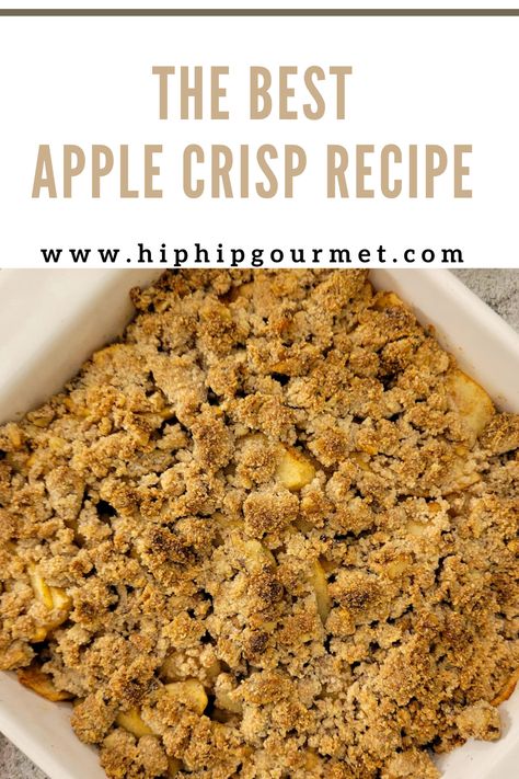 apple crisp in a square dish No Oats Apple Crisp Recipe, Apple Crisp No Oats Recipe, No Oats Apple Crisp, Apple Crumble No Oats, Oat Apple Crisp, Graham Wafer Crust, Recipe For Apple Crisp, Kidney Friendly Desserts, Apple Crumble Topping