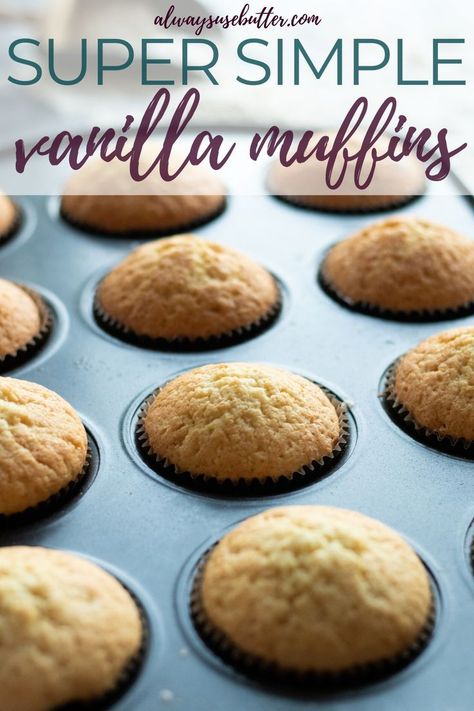 Savory Dessert Recipes, Vanille Muffins, Cupcake Toppings, Delicious Cupcakes Recipes, Savory Dessert, Vanilla Muffins, Make From Scratch, Easy Cupcake Recipes, Simple Muffin Recipe