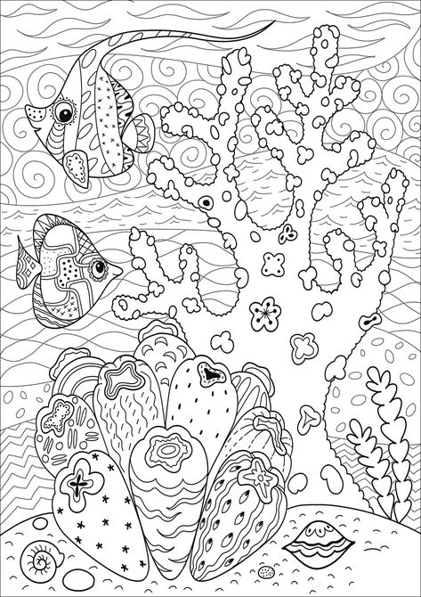 If you are learning about coral reefs with your kids these coral reefs coloring pages are for you! Coloring pages of coral and all the animals that live in and near the coral. For the avid coloring page enthusiast a number of difficult coloring pages. These free printable coral sets come in both black-and-white and colored versions. They are great for making coral reef dioramas and various ocean-themed crafts and learning activities. Corals belong to the phylum Cnidaria. Coral reefs are very bea Coral Reef Color, Ocean Theme Crafts, Coral Reef Ecosystem, Fish Coloring, Mermaid Poster, Fish Coloring Page, Bible School Crafts, Fish Drawings, Online Coloring Pages