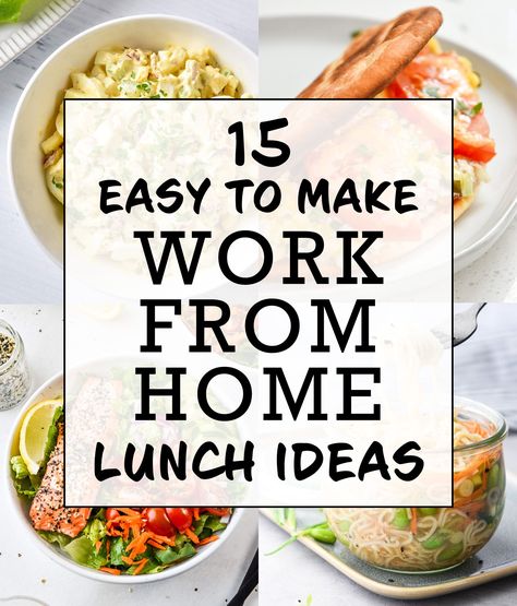 These simple lunch recipe ideas can be thrown together quickly or meal prepped ahead of time to suit your WFH lunch needs. Here are 15 Easy to Make Work From Home Lunch Ideas you should try! #workfromhomelunch #worklunch #mealprep Work From Home Lunch Ideas, Work From Home Lunch, Easy Lunch Ideas For Work, Home Lunch Ideas, Salmon Meal Prep, Lunch Ideas For Work, Quick Easy Lunch, Healthy Lunches For Work, Quick Healthy Lunch