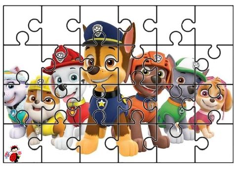 Paw Patrol Puzzle Printable, Easter Templates Printables, Free Time Activities, Alphabet Worksheets Kindergarten, Marshall Paw Patrol, Quirky Decor, Paw Patrol Party, Paw Patrol Birthday, Printable Scrapbook Paper