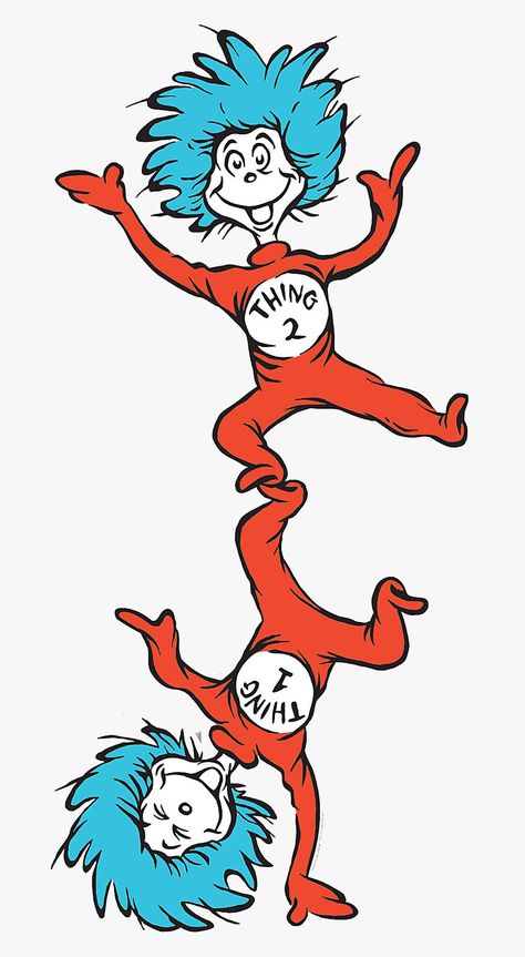 Dr Seuss Drawings, Dr Seuss Images, Dr Seuss Illustration, Dr Seuss Clipart, Thing One And Thing Two, Dr Seuss Art, Dr Seuss Preschool, Thing One Thing Two, Dr Seuss Hat