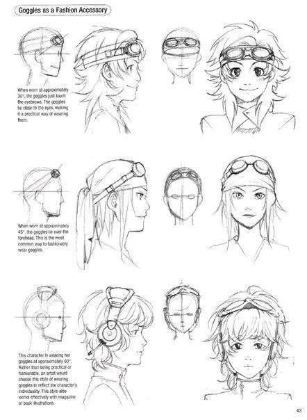 Goggles Drawing, 얼굴 드로잉, Manga Drawing Tutorials, Body Reference Drawing, Face Sketch, Drawing Expressions, Poses References, Anime Drawings Tutorials, Drawing Clothes