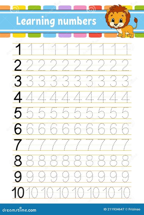 Free Printable Worksheets For Kids - Dotted Numbers To Trace 1-10 677 Preschool Number Tracing, Number Writing Worksheets, Writing Worksheets Kindergarten, Number Writing Practice, Kids Handwriting Practice, Numbers Worksheet, Handwriting Practice Worksheets, Kids Handwriting, Writing Practice Worksheets