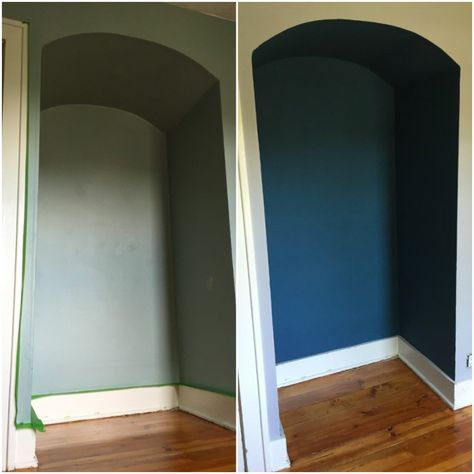 Painting Walls With Chalk Paint® | The Purple Painted Lady Chalk Paint On Walls, Purple Painted Lady, Chalk Wall Paint, Chalk Paint Furniture Diy, Blue Painted Walls, Decorating 101, Painting Walls, Entry Wall, Using Chalk Paint