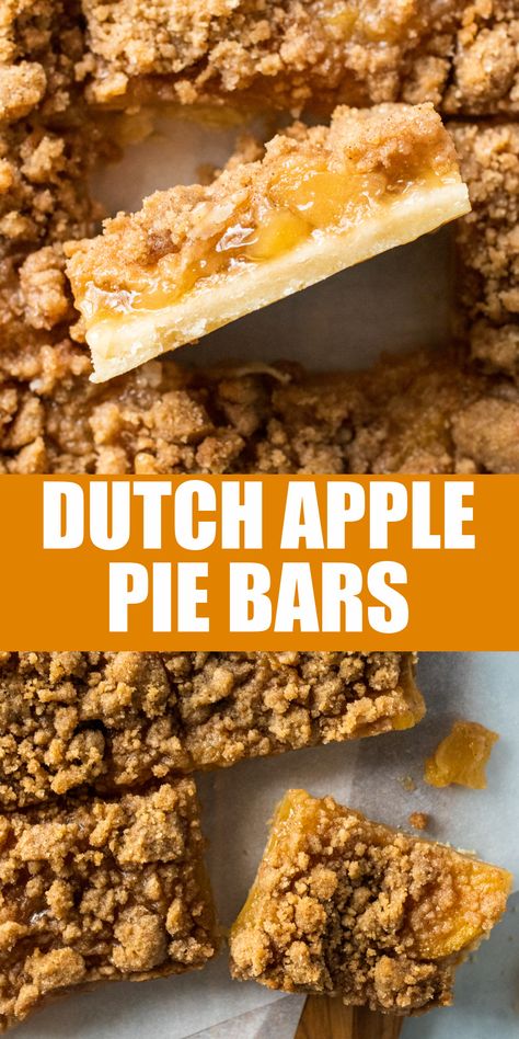 Dutch Apple Pie Bars, Crumble Apple Pie, Apple Pie Bars Recipe, Dutch Apple Pie, Apple Pie Bars, Pie Bar Recipes, Apple Bars, Dutch Apple, Caramel Apple Pie