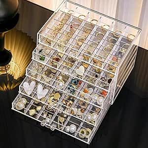 Vanity Jewelry Organization, Post Earring Storage, Earring Box Diy, How To Organize Jewelry, Earrings Storage Ideas, How To Store Earrings, Closet Jewelry Organization, Organizing Jewelry Ideas, Jewlrey Organization