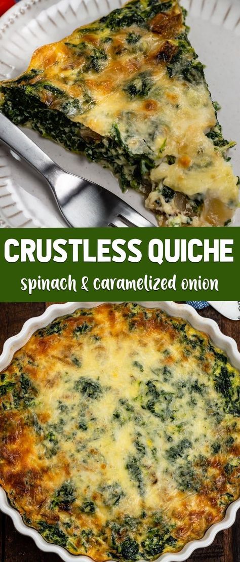 Spinach And Onion Quiche, Spinach Crustless Quiche Recipes, Spinach Tart Recipes, Things To Do With Spinach, Things To Make With Spinach, Dinner Ideas With Spinach, Recipes Using Spinach, Cooked Spinach Recipes, Spinach Crustless Quiche