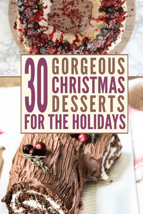 Show Stopping Christmas Desserts, Impressive Holiday Desserts, Impressive Desserts For A Crowd, Winter Desserts Fancy, Holiday Desserts For A Crowd, Fancy Christmas Desserts Beautiful, Christmas Dessert Recipes For A Crowd, Impressive Christmas Desserts, Winter Desserts For A Crowd