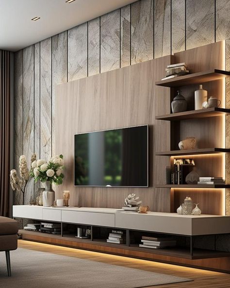 All posts • Instagram Modern Tv Room, Tv Fal, Living Room Wall Designs, Tv Cabinet Design, Latest Living Room Designs, Living Room Tv Unit, Tv Room Design, Living Room Design Inspiration, Tv Wall Design