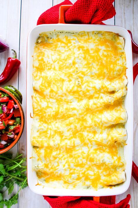 Garlic Beef Enchiladas, Gr Beef Enchiladas, Beef Enchilada Recipe With White Sauce, Ground Beef Cheesy Enchiladas, White Enchiladas Beef, Ground Beef Enchiladas With Cream Cheese, Easy Beef Enchiladas With White Sauce, Beef Enchilada Casserole Flour Tortillas, Easy Cheesy Beef Enchiladas