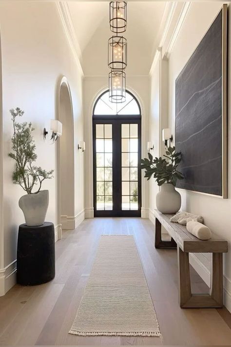 Moderne Have, Entry Way Design, Home Entrance Decor, Dream House Interior, Entry Way, Decor Minimalist, Dream House Plans, House Entrance, Dream House Decor