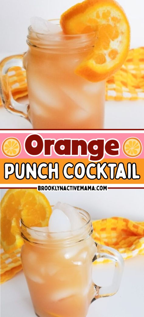 Orange Alcoholic Punch, Orange Alcoholic Drinks, White Wine Punch, Alcohol Fruit, Drink Board, Wine Punch, Vodka Punch, Orange Punch, Punch Cocktails