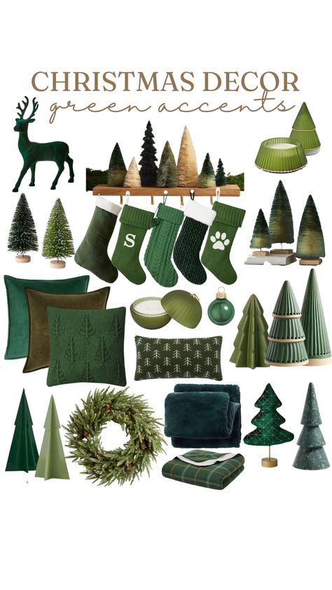 Green Balls Christmas Tree, Pine Green Christmas Decor, Hunter Green And Red Christmas Decor, Christmas Decor Ideas Dark Green, Christmas Decor Dark Green, Olive Green And Gold Christmas Decor, Brown Green Christmas Decor, Forest Green And Red Christmas Decor, Green Themed Christmas Decor