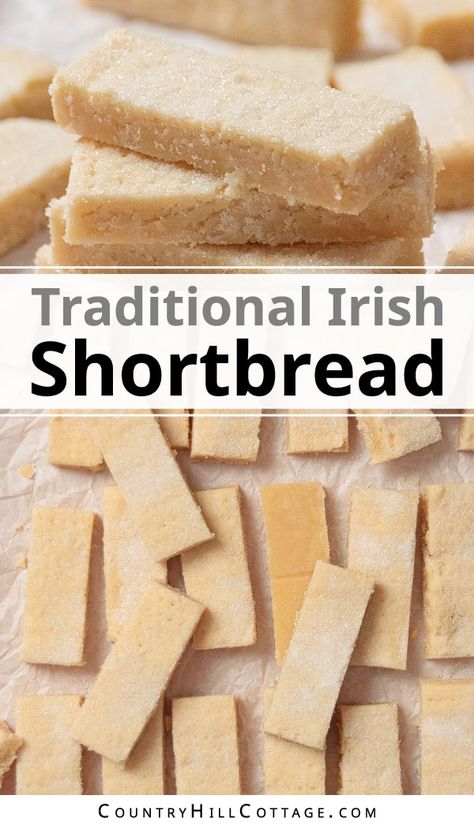 Irish Shortbread Cookies, Irish Shortbread, Cookie Perfection, Irish Cookies, Flag Cookies, Butter Shortbread Cookies, Homemade Shortbread, Scottish Shortbread, Irish Desserts