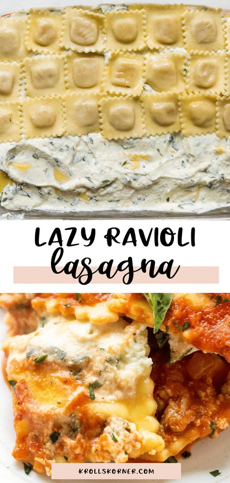 Easy Lasagna Recipe With Ricotta And Ravioli, 3 Cheese Lazy Lasagna, Lasagna Using Ravioli, Ravioli Recipe With Ricotta, Ravioli With Ricotta Cheese, Lazy Lasagna Ravioli With Ricotta, Ravioli Lasagna Bake With Ricotta, Ravioli Lasagne Recipes, 3 Cheese Ravioli Recipes