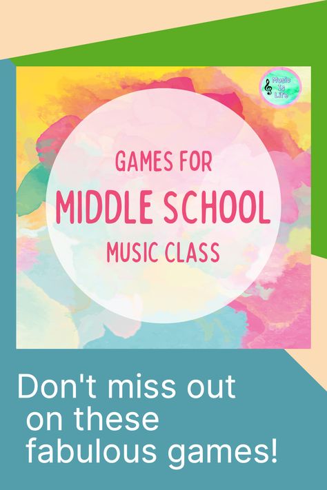 These educational music games are a MUST HAVE for your music classroom. Your middle school music students will ADORE all of the fabulous printable music games featured in this blog post. Check these out today! Middle School General Music Lessons, Games For Music Classroom, Music Lesson Plans Middle School, Middle School Music Activities, Middle School Music Lessons, Middle School Choir Classroom, Middle School Music Games, School Music Room, Middle School Music Classroom