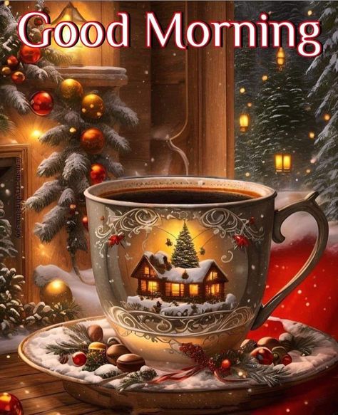 Christmas Coffee - Good Morning quotes coffee christmas good morning good morning quotes good morning images good morning christmas quotes good morning christmas images Good Morning Christmas, Merry Christmas Pictures, Christmas Scenery, Morning Pictures, Christmas Scenes, Christmas Scene, E Card, Christmas Coffee, Christmas Quotes