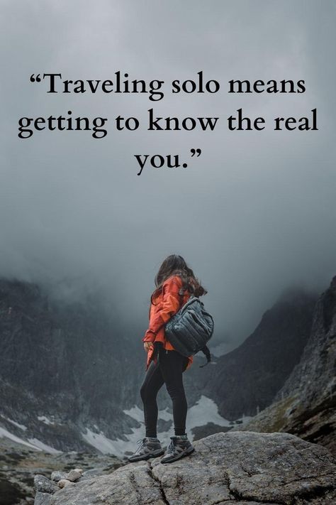 Strong Women Travel Quotes | ansareez1231 Travel Find Yourself Quotes, Travel Dreams Quotes, Best Alone Motivation, Alone Is Best, Travel Motivation Quotes, Travel By Yourself, Traveling By Yourself, Ultralight Hiking, A Well Traveled Woman